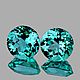 Апатит натуральный 1,78Ct 6,0мм 2шт VVS Мадагаскар, Минералы, Химки,  Фото №1
