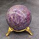 Lepidolite is a natural ball . Sphere. Stone amulet talisman, Ball, Moscow,  Фото №1