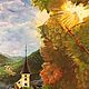  Oil painting Grapes Mountain Landscape of Germany. Gold of the Rhine. Pictures. sharaeva-elena. Online shopping on My Livemaster.  Фото №2