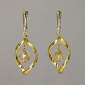 Украшения handmade. Livemaster - original item Earrings with natural citrines Golden earrings with citrine. Handmade.