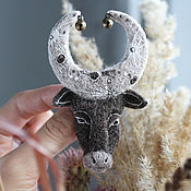 Украшения handmade. Livemaster - original item Brooch-pin: Bull, an original gift. Handmade.