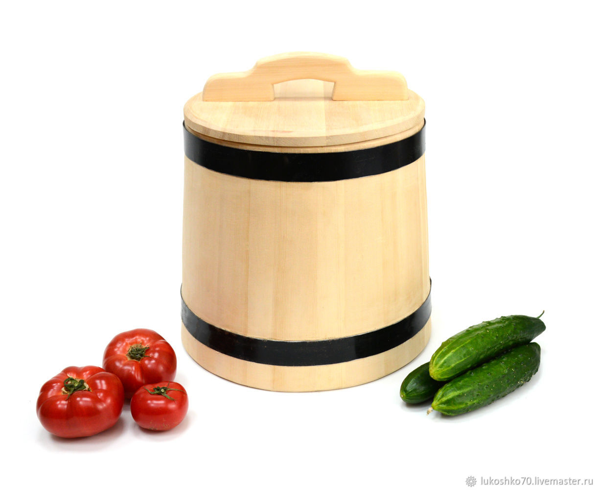 The wooden tub made of cedar for pickling 5 liters. Barrel pickles, Barrels and tubs, Tomsk,  Фото №1