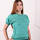 Women's sweater - emerald. Sweaters. Yuliya knitting. Online shopping on My Livemaster.  Фото №2