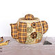 Teapot - box in a brown check. Candy bowl, kitchen decoration. Box. Elena Gavrilova. Online shopping on My Livemaster.  Фото №2