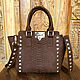 Order Python ECLIPSE handbag in Dark Chocolate color. Exotic Workshop Python Fashion. Livemaster. . Classic Bag Фото №3