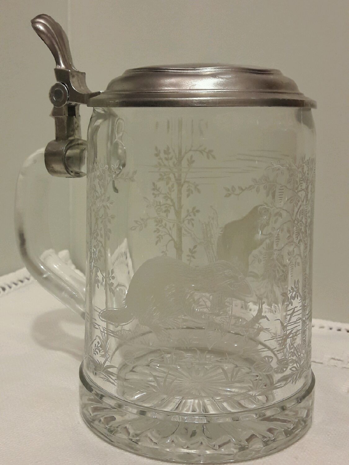 reserve. Glass beer mug with lid Germany в интернетмагазине на Ярмарке