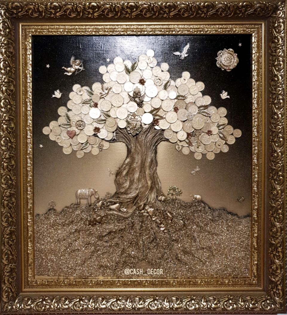 Painting Feng Shui Money TREE " Flickering in the night" купить на