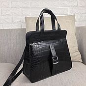 Сумки и аксессуары handmade. Livemaster - original item Women`s handbag, made of genuine crocodile leather, black color.. Handmade.