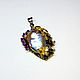 Pendant 'Butterfly' with Baroque pearl and amethysts. Pendant. dobrivolshebnik (dobrivolshebnik). My Livemaster. Фото №5