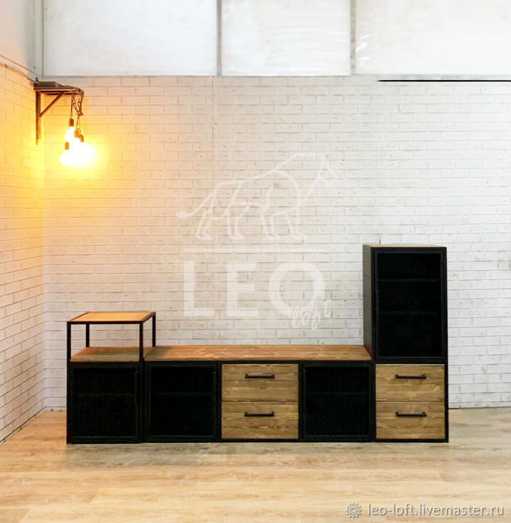 ТВ тумба в стиле лофт на заказ LF-780 – заказать на Ярмарке Мастеров ...