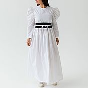 Льняное платье Халат в стиле Бохо