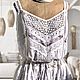 Vestido de verano de algodón de costura y encaje en estilo Boho Odette-odillia. Sundresses. PolMary. Ярмарка Мастеров.  Фото №11
