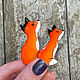 Brooches ' red Fox and fox cub, mom and baby, cute fox'. Brooches. greenfox-23. Online shopping on My Livemaster.  Фото №2