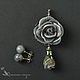 Jewelry sets: Pearl gray roses murano glass. Jewelry Sets. fiery-tale lampwork (fiery-tale). Online shopping on My Livemaster.  Фото №2
