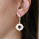 White enamel earrings, earrings with pendants, New Year gift. Earrings. Irina Moro. My Livemaster. Фото №4