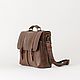 Order Men's leather messenger bag 'Vincent' (Tobacco). DragonBags - Men's accessories. Livemaster. . Brief case Фото №3