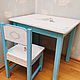 Children's furniture: table and chair. Furniture for a nursery. Shokolissimo handmade. Интернет-магазин Ярмарка Мастеров.  Фото №2