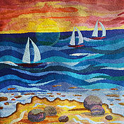 Картины и панно handmade. Livemaster - original item Painting panels : Sea Sonata.. Handmade.
