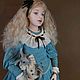 Porcelain doll Alice and rabbit. Interior doll. moiseevadolls (moiseevadolls). My Livemaster. Фото №5