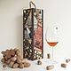Amber in a glass. Wine box bottle holder for sea wine. Packing box. Vitreous Wood***Tatiana***. My Livemaster. Фото №4