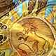 Шарф батик шелковый "Геральдический лев", Шарфы, Санкт-Петербург,  Фото №1