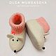 Felted baby Mouse booties. Slippers. MURDASOVA OLGA Author's felt. Online shopping on My Livemaster.  Фото №2