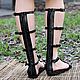 Gladiators sandals, leather Open with zipper Black. Sandals. Katorina Rukodelnica HandMadeButik. My Livemaster. Фото №4