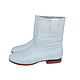 Shoes from Python. Light white boots Python skin. Women's shoes Python skin handmade. Buy women's boots from Python. Boots made from Python custom. Fashionable boots from Python.
