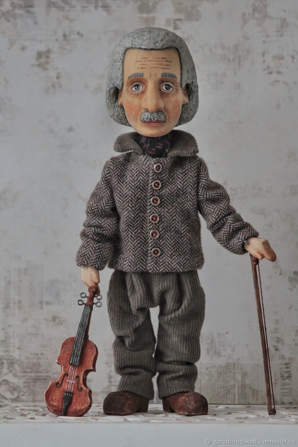 Эйнштейн. Кукла из дерева в интернет-магазине Ярмарка Мастеров по цене ...
