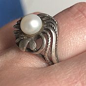 Винтаж: Р.Скань,Советский винтаж,винтажное  серебряное кольцо