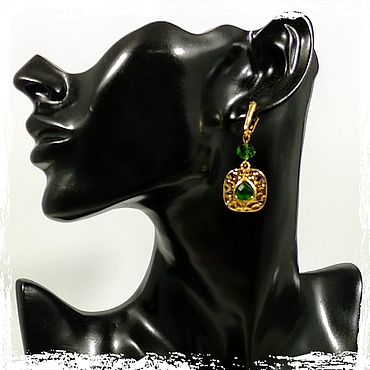 Украшения ручной работы. Ярмарка Мастеров - ручная работа Серьги Ювелирное стекло. Handmade.