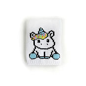 Knitted hat-the cat in white light pink