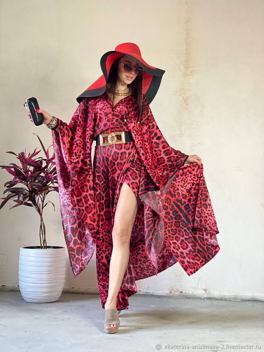 Платье кимоно вечернее на запах в интернет-магазине Ярмарка Мастеров по ...