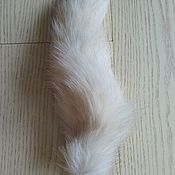 Материалы для творчества handmade. Livemaster - original item The tail of the Finnish arctic fox is white / natural fur. Handmade.
