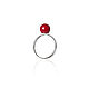 Silver ring with red coral 8 mm. Art.111. Rings. TRUVELLA. Online shopping on My Livemaster.  Фото №2