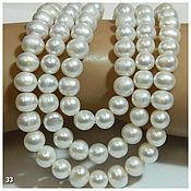 Материалы для творчества handmade. Livemaster - original item No. №155 mm white natural pearls.thread. Handmade.
