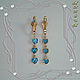 Earrings 'hearts-track' gold 585, Topaz. Earrings. MaksimJewelryStudio. Online shopping on My Livemaster.  Фото №2