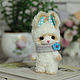 Knitted toy-white Bunny, Stuffed Toys, Petrozavodsk,  Фото №1