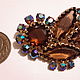 Brooch CZECHOSLOVAKIA large vintage Czech rhinestone 1970s. Vintage brooches. From USSR. My Livemaster. Фото №5