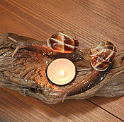 Подарки к праздникам handmade. Livemaster - original item Candle holder with loving snails. Handmade.