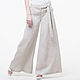 Palazzo pants made of 100% linen. Pants. etnoart. Online shopping on My Livemaster.  Фото №2