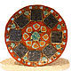 Большое керамическое блюдо Янтарь антик. Авторская керамика Ксении Гольд