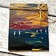 'Sunset in sails' acrylic painting (sea, landscape), Pictures, Korsakov,  Фото №1