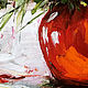 Oil painting Bouquet in an orange vase. Pictures. Zabaikalie. My Livemaster. Фото №5