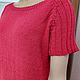 Вязаный топ из хлопка женский цвет ярко красный. Топы. Sweater Star Вязание на заказ.. Ярмарка Мастеров.  Фото №10