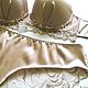 Underwear set made of natural silk with lace Beige, Underwear sets, St. Petersburg,  Фото №1