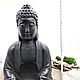 Статуя Будда из натурального камня шунгит. Статуэтки. Планета Шунгита. Ярмарка Мастеров.  Фото №4