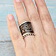 Ring made of 925 sterling silver with black BS0040, Rings, Yerevan,  Фото №1