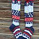 Knitted knee socks ' Christmas'. Handmade. Knee. DominikaSamara. My Livemaster. Фото №4