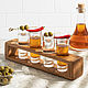 Natural-colored oak chariot for 4 servings, Stand for bottles and glasses, Moscow,  Фото №1